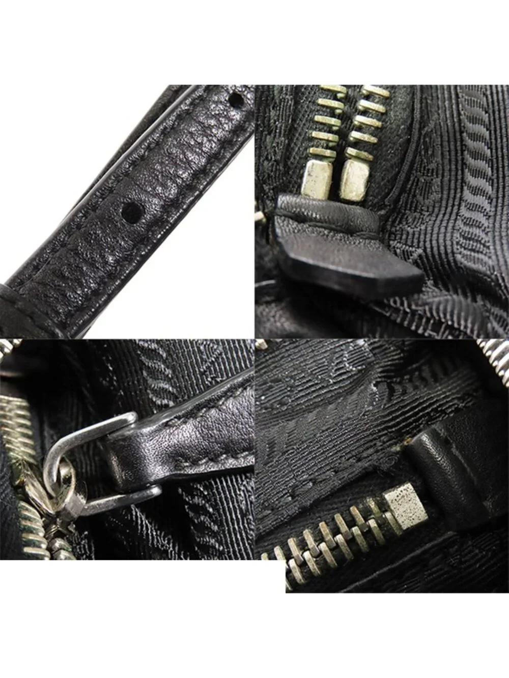 Prada Pochette Black Nylon Leather Triangle Logo 2-Way Shoulder Bag